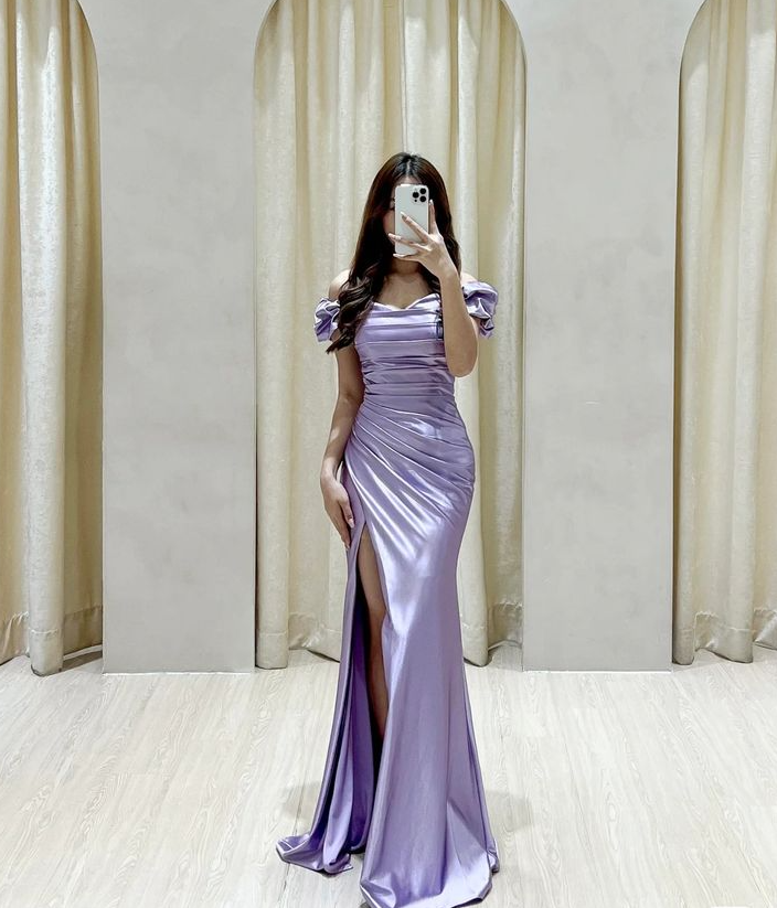Lilac Evening Dresses Formal Party Dress Long Prom Gown