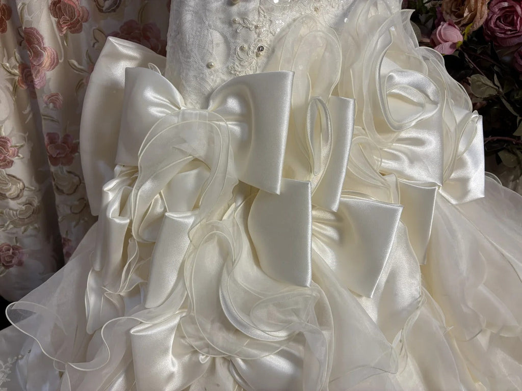 Strapless Long Elegant Wedding Dresses Princess Bridal Gown