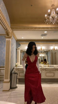 Sexy Mermaid Straps Floor Length Prom Dresses Formal Gowns