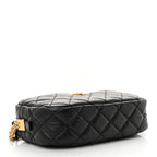 Aged Calfskin Quilted Mini Reissue Camera Case Black