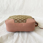 Gucci Bree GG Canvas Leather Mini Messenger Bag Pink