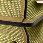 Crystal Vitello Laminato FF Petite Peekaboo I SEE U Satchel Crystal Platinum Light Gold