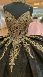 Beading Quinceanera Dresses Sequin Applique Princess Ball Gown With Cape Y1516
