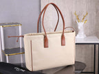 Celine Cabas Drawstring Cuir Triomphe In Textile And Calfskin Natural handbag