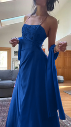 Gorgeous Pink A Line Beaded Prom Dress Long Evening Gown