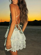 Vintage A line Spaghetti Straps Formal Homecoming Dress Middle School Hoco Dresses Birthday Outfits    cg25823