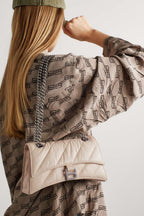 BALENCIAGA Crush small quilted crinkled-leather shoulder bag