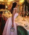 Pink Prom Dress Sleeveless Formal Party Evening Gown