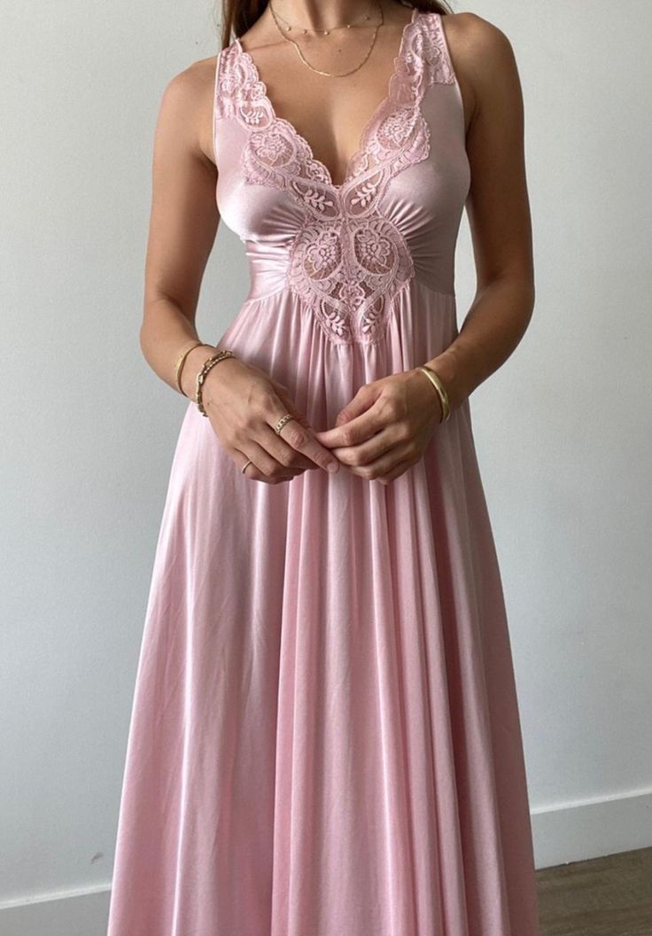 Pink A line Prom Dress Lace Evening Dress Formal Prom Gown