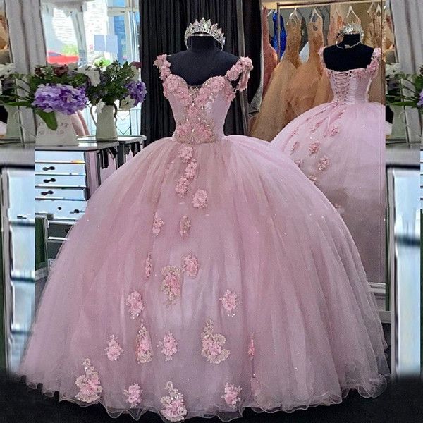 Elegant Prom Dresses Ball Gown Tulle Floor Length Lace Embroidery   cg18123