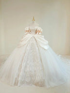 A line Evening Gown Long Party Prom Dresses Strapless Wedding Dresses
