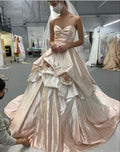 Sweetheart Satin Wedding Dress A Line Classy Bride Gown