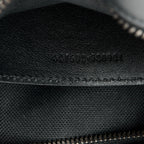Calfskin Matelasse Monochrome Small GG Marmont Chain Shoulder Bag Black