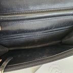 Chanel Black Quilted Leather Diamond CC Wallet On Chain