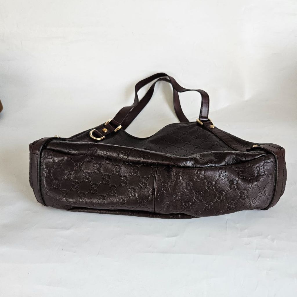 Gucci Brown Guccissima Leather Abbey D-Ring Shoulder Bag