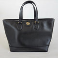 Gucci Black Leather Tote Small Bag