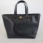 Gucci Black Leather Tote Small Bag