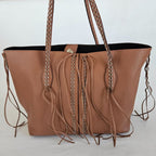 Tod's Tan Leather ANJ Rings Shopper Tote