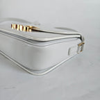 Celine Shiny White Teen Triomphe Bag