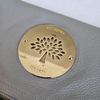 Mulberry Grey Leather Daria Flap Clutch
