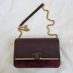 Chanel lady coco flap bag in burgundy