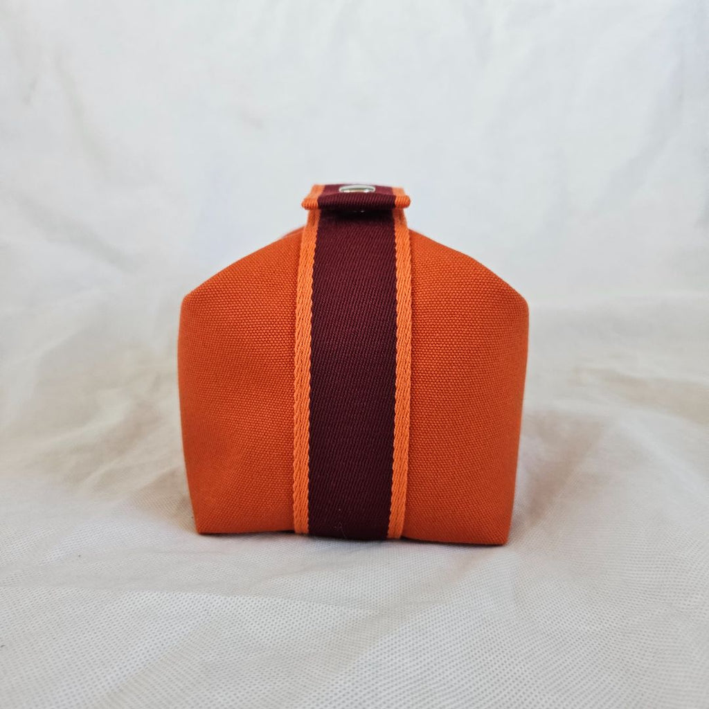 Hermès Orange Canvas Toile Bride-A-Brac Small Travel Case