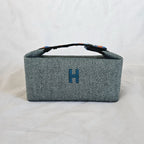 Hermès Blue/Multicolor Canvas Toile Bride-A-Brac Small Travel Case