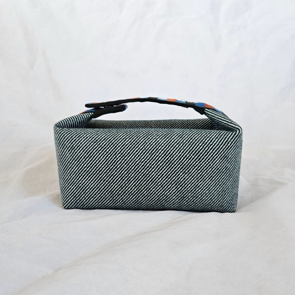 Hermès Blue/Multicolor Canvas Toile Bride-A-Brac Small Travel Case