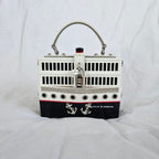 Dolce & Gabbana Yacht Boat Wooden DOLCE BOX Bag in White and Black