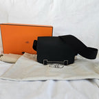 Hermès Noir Chevre Leather Geta Bag