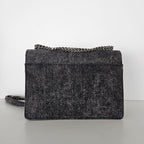 Saint Laurent Grey Denim Sunset Bag