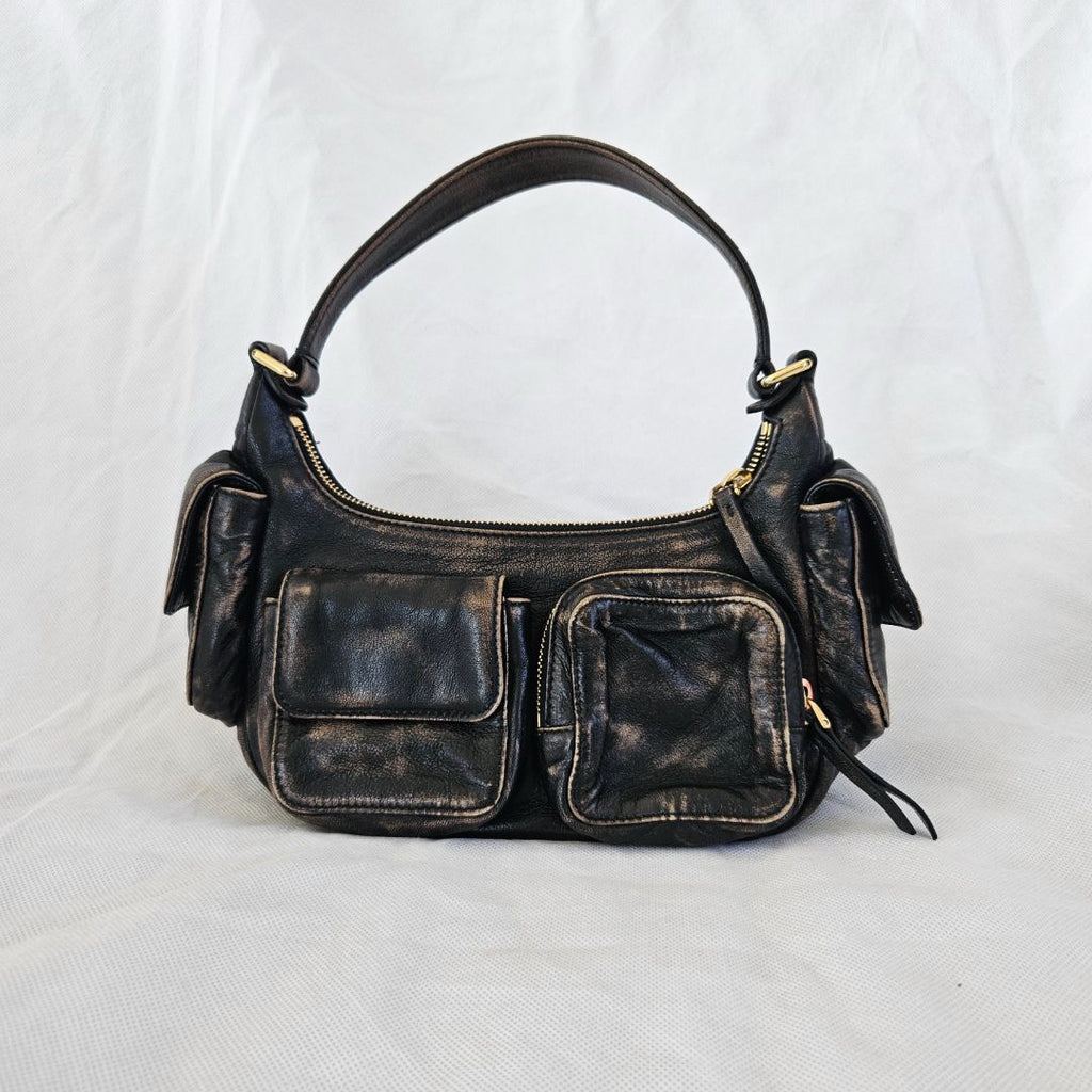Miu Miu Brown Leather Pocket handbag