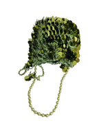 Vanina Green Nuit Scintillantes Bucket Bag in Sequin Knit