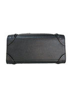 Celine Black Leather Nano Luggage Tote Bag