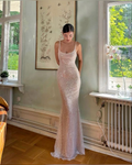 Shiny Mermaid Sequin Prom Dress Long Birthday party Evening Gown cc1625