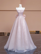Light pink halter-neck fitted long ball gown/bridal dress R8344