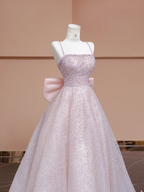 Light pink halter-neck fitted long ball gown/bridal dress R8344