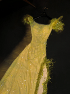 Champagne gold fitted long ball gown, bridal gown R8774