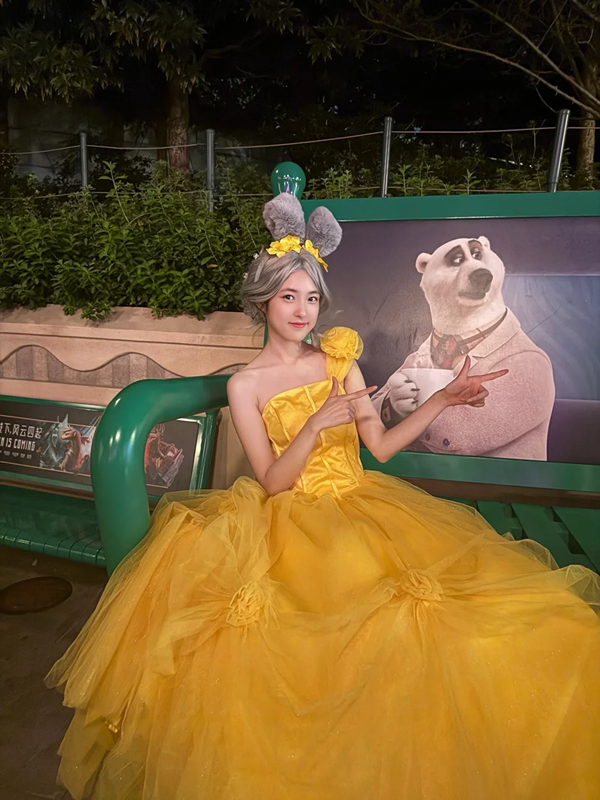 Yellow one-shoulder fitted waist long ball gown/bridal dress R8560