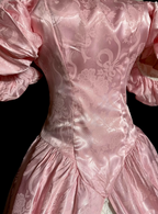 Light pink off-the-shoulder fitted waist slim-fitting ball gown with a full skirt R8107