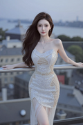 Silver strapless rhinestone-embellished fitted bodycon sexy ball gown R7539