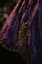 Purple vintage patterned fitted waist ball gown/bridal dress R7273