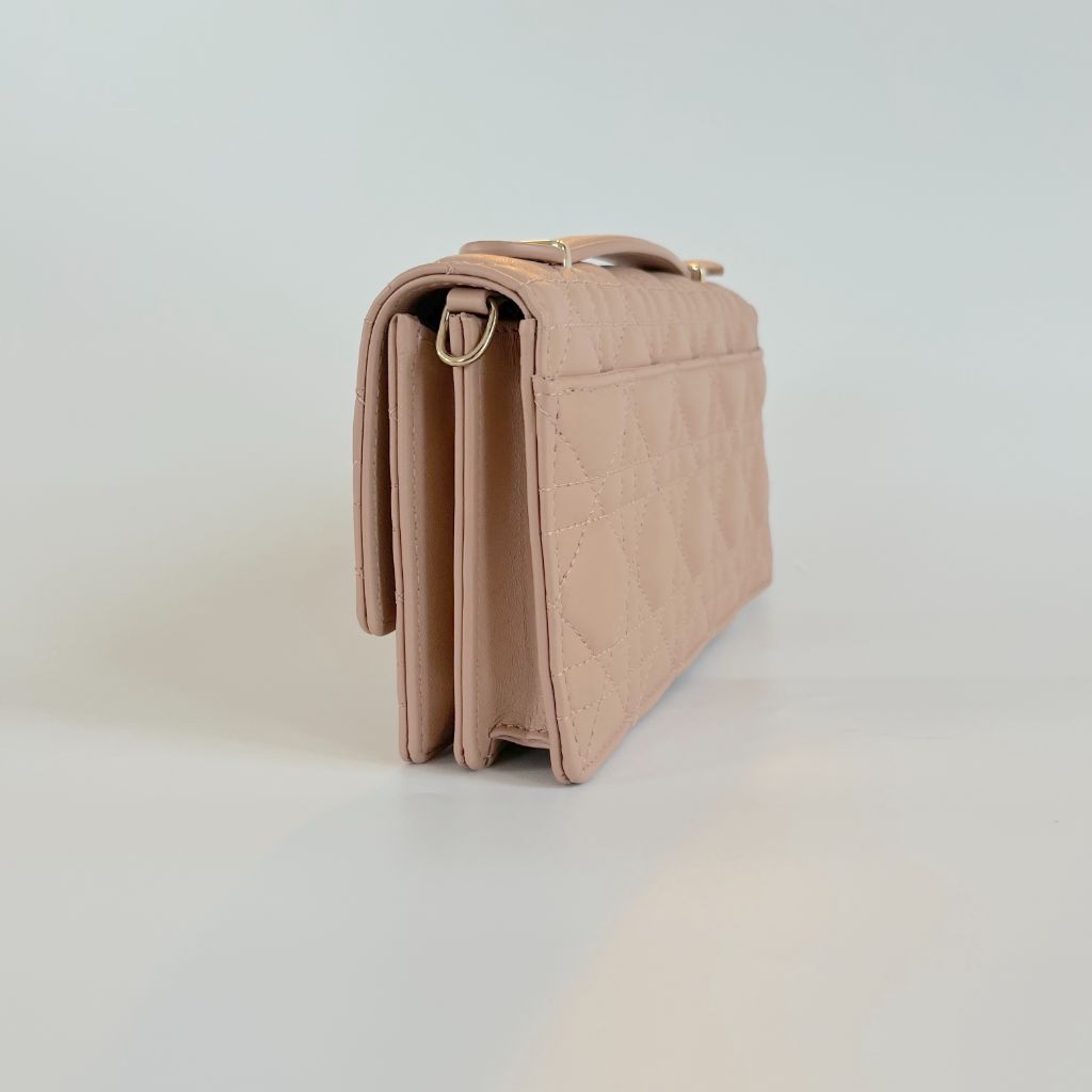 Dior Lady Dior top handle clutch bag