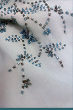 Elegant Spaghetti Straps Ombre Blue Chiffon Beaded A Line Long Prom Dress Formal Evening Gown