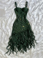 Vintage Green Chiffon Beaded Short Homecoming Dress Formal Birthday Outfits Y9724