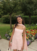 Classy Pink Spaghetti Straps Sequin Appliques Short Homecoming Dress Formal 21st Birthday Outfits With Ribbon SP46