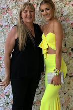 Two Piece Sweetheart Mermaid Yellow Prom Dress Y491