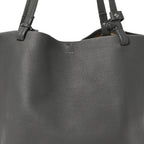 Grained Calfskin Park Tote Three Charcoal