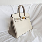 Hermès Birkin 25 HSS in Nata/Gris Tourterelle GHW