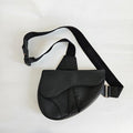 Dior Black Leather Saddle Shoulder Bag for Men